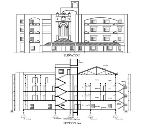 Elevation And Section Detail Dwg File Artofit