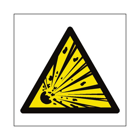 General Explosive Material Hazard Symbol Sign Safety Uk