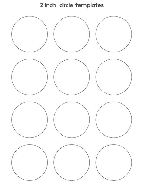 2 Inch Circle Template Blank Template Diy Design Png Etsy Uk