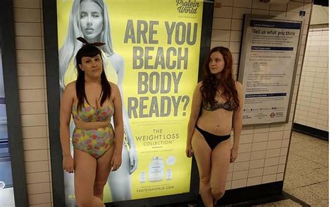Are You Beach Body Ready Feminists Deface Body Shaming Ad