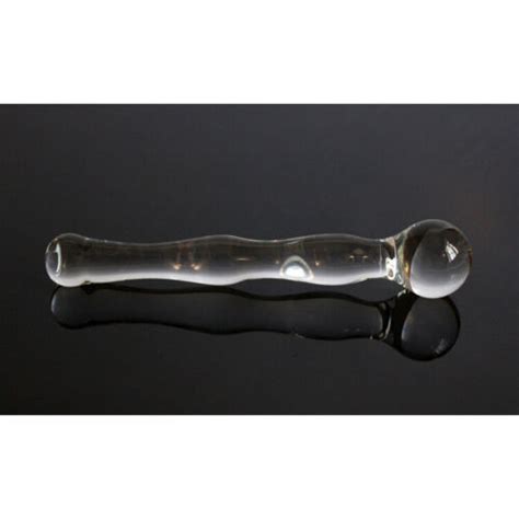 women glass dildo penis plug sex toy g spot stimulate massage wand anal plug sm ebay