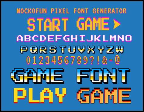 Free Pixel Font Generator Mockofun
