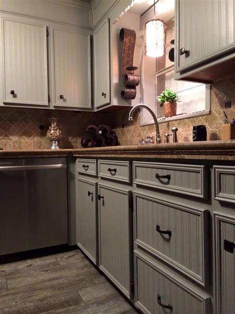 Maashaallah.'s board lowes kitchen cabinets on pinterest. Wainscoting on cabinet door fronts | Beadboard kitchen, Kitchen diy makeover, Cheap kitchen makeover