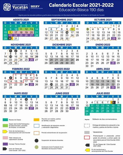Presentan Calendario Escolar 2021 2022 De 190 Días Formal Prision