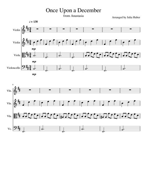 Maybe you would like to learn more about one of these? Once Upon a December sheet music for Violin, Viola, Cello ...