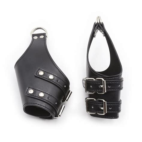 Adult Game Leather Sex Handcuffs Harness Wrist Hand Ankle Cuffs Bdsm