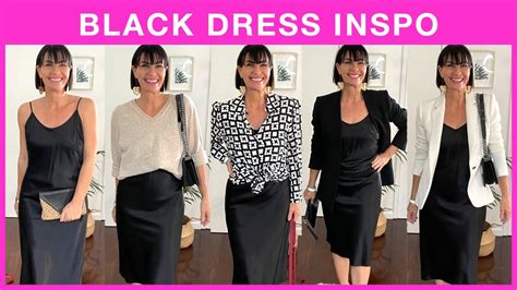 how to style a black silk dress 7 ways i styling tips youtube
