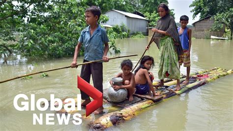 Floods In Indias Assam Force A Million People From Their Homes Youtube