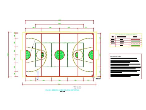 Losa Deportiva Multiusos En AutoCAD Descargar CAD Gratis KB Bibliocad