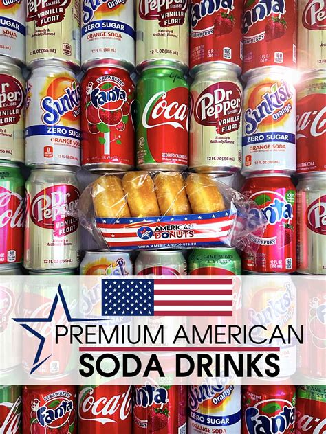 Premium American Soda Drinks Coke Sunkist Dr Pepper Fanta