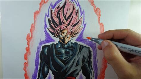 Drawing Black Goku Super Saiyan Rose Youtube