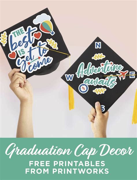 Graduation Cap Decoration Template Printable Word Searches