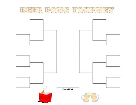12 Team Beer Pong Tournament Bracket Instant Download Etsy Canada