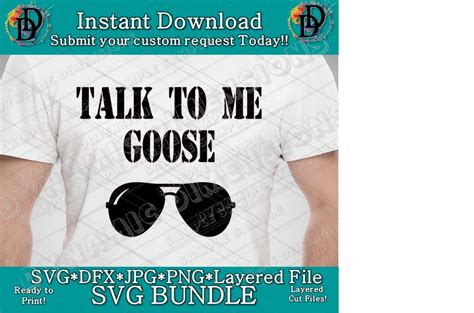 Top Gun Svg Talk To Me Goose  Png And Svg Dxf Cut File Printable