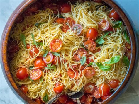 I love this pasta salad because it is loaded with fresh summer vegetables. Ina Garten's Summer Garden Pasta - 12 Tomatoes