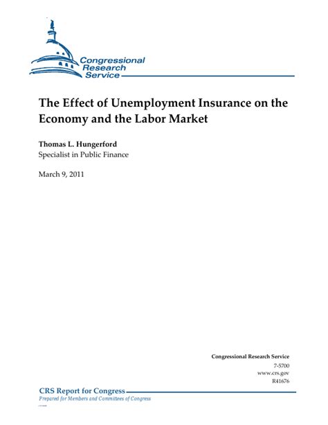 The Effect Of Unemployment Insurance On The Economy And
