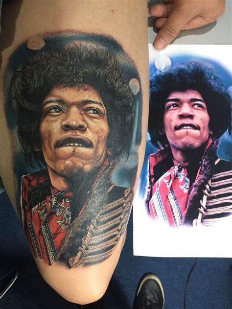 Jimi Hendrix Hyper Realistic Tattoo Hyper Realistic Tattoo Jimi