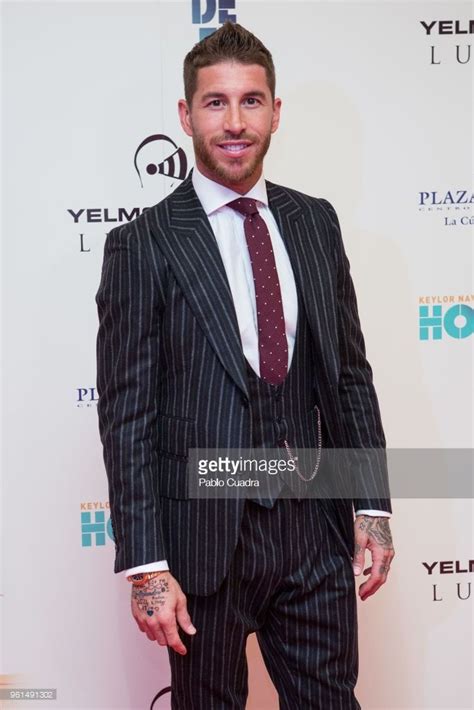Spanish Football Player Of Real Madrid Sergio Ramos Attends The Hombre