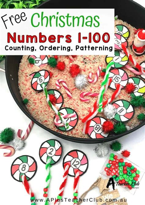 Free Christmas Printable Numbers 1 100 A Plus Teaching Resources