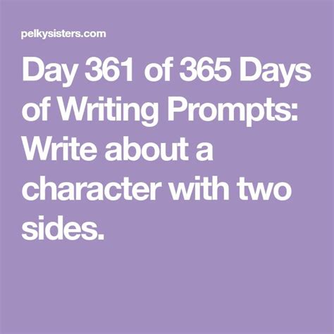 The Day 31 Of 365 Days Of Writing Proms Write About A Character With