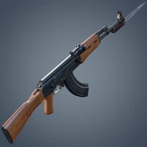 3d Model Kalashnikov Ak 47 Assault Rifle