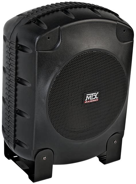 These ultimate combo will have your powered car subwoofers with a box & amp. XTL110P Powered Car Subwoofer Enclosure | MTX Audio ...