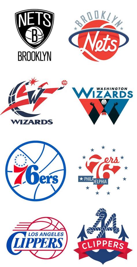 Few Examples Of Nba Logo Redesigns Created By Graphic Designer Michael