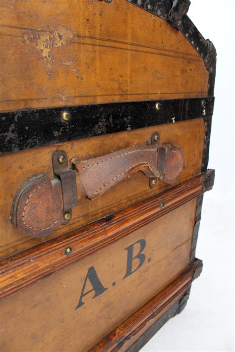 Antique Victorian Dome Top Steamer Trunk