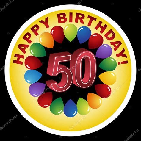 Happy 50th Birthday Stock Illustration By ©cteconsulting 3985394