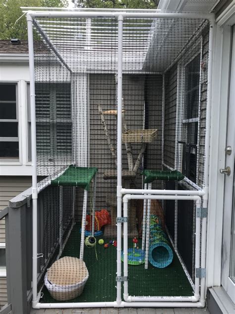 How To Build A Catio With Pvc Pipes Our Re Purposed Home Diy Cat
