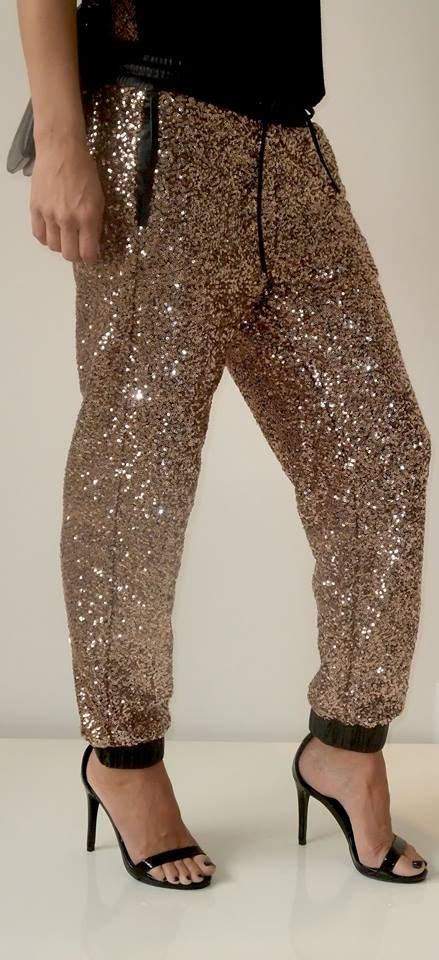 Heres The Side View Of Our Lovely Sequin Joggers Available In Black