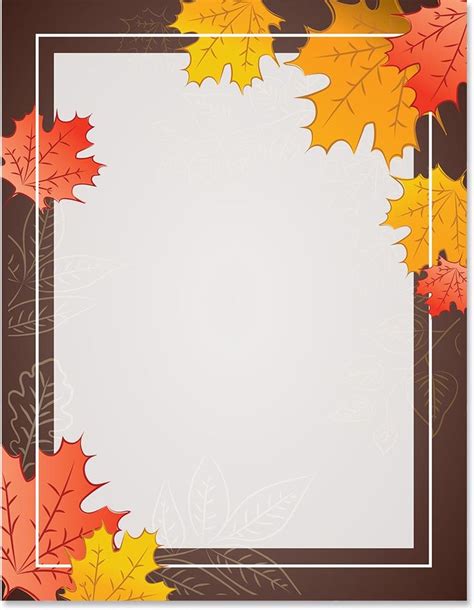 Fall Leaves Border Papers Borders For Paper Leaf Border Autumn Leaves