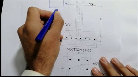 Foundation And Footing Drawing Sections How To Study Foundation Drawing