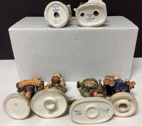 Lot - Lot of 6 figurines, 4 w/Hummel manufacture marks. Tallest