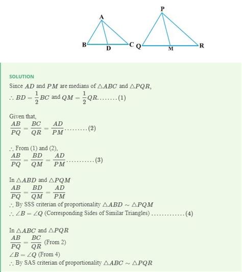 in given figures sides ab and bc and median ad of a abc are respectively proportional to sides