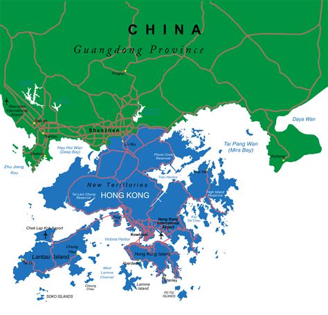 Hong Kong Map Of China Map