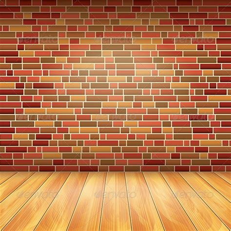 Brick Wall And Wood Floor Vector Background By Andegro4ka