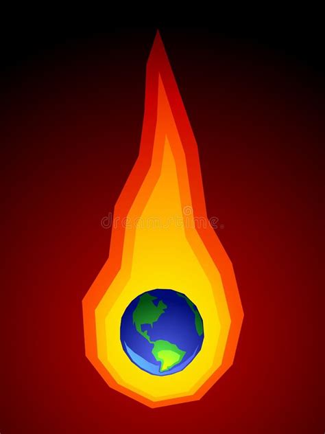 Earth Surrounded Flames Stock Illustrations 7 Earth Surrounded Flames