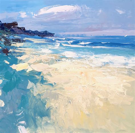 Beach Painting Large Painting Impressionist Painting Beach Art Ocean Painting Sea Painting Beach