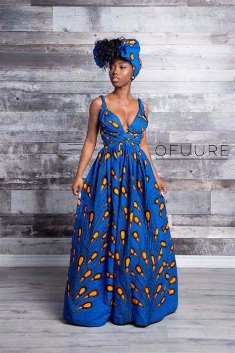 Blue Bulb Maxi Infinity Infinity Dress African Maxi Dresses African