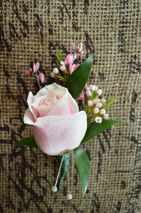 Light Pink Rose Boutonniere By Twig Floral Designs Carbondale