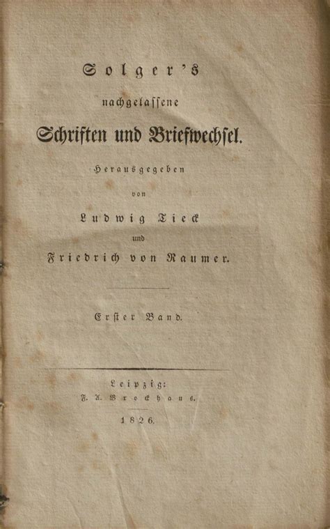 Nachgelassene Schriften Und Briefwechsel Herausgegeben Von Ludwig