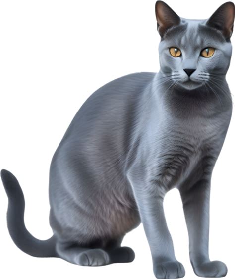 Ai Generated Colored Pencil Sketch Of A Russian Blue Cat 38509383 Png