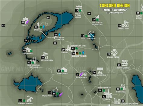 Concord Region Map Fallout 4 Game