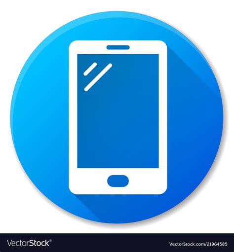 Mobile Phone Blue Circle Icon Royalty Free Vector Image