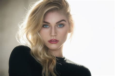 download sunny blue eyes blonde model woman face hd wallpaper by mark prinz