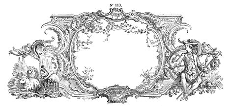 Free Vintage Clip Art Gorgeous French Frame Engraving The Graphics