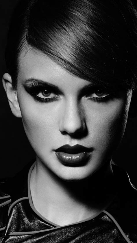 taylor swift portrait black and white 4k ultra hd mobile wallpaper