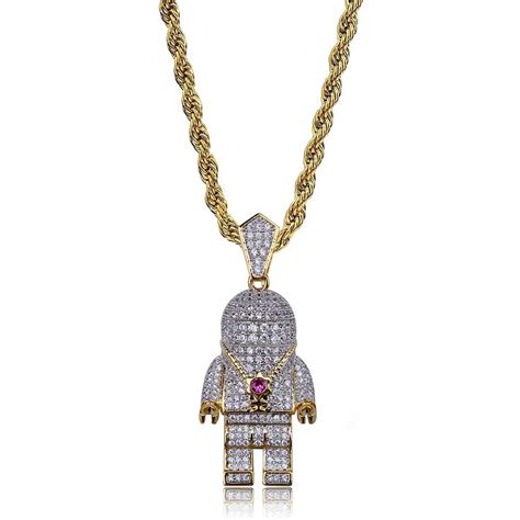 Wholesale Iced Out Pendant Hip Hop Jewelry Mens Bling Chain Pendants