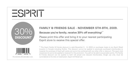 Esprit Canada 30 Off Coupon For All Merchandise Nov 5 8 Canadian